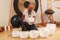 Sela SECF8B Crystal Singing Bowl Set - Frosted (B: 440 Hz) - thumbnail