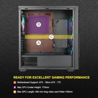 AZZA AZZA PC Gaming Gehäuse Midi Torrent 490, Midi-tower Gaming-behuizing Zwart - thumbnail