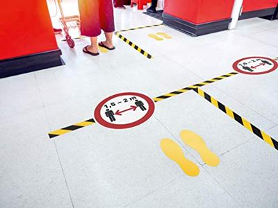 Durable 1043130 Vloermarkeringstape Duraline, verwijderbaar Zwart, Geel 1 stuk(s) (l x b x h) 15 m x 50 mm x 15 mm