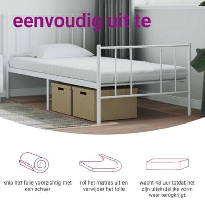 Slaapbank met onderschuifbed en lades 90x200 cm stof crèmekleur - thumbnail