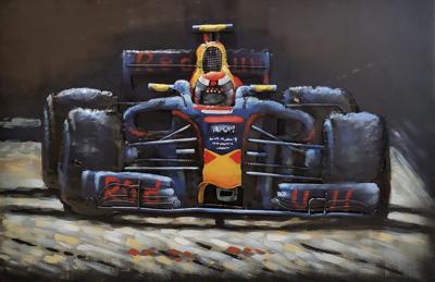 Schilderij - Metaalschilderij - Red Bull Racing, Formule 1, F1 - 120x80cm