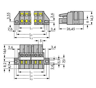 WAGO 231-124/027-000 Female behuizing (kabel) 231 Totaal aantal polen: 24 Rastermaat: 5 mm Inhoud: 10 stuk(s)