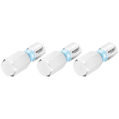 HAZET Bit 2204N-8/3 · 1/4 inch (6,3 mm) zeskant massief · Binnen-zeskant-profiel · 3-delig · SW 8 mm HAZET Bit 2204N-8/3 · 1/4 inch (6,3 mm) zeskant massief · Binnen-zeskant-profiel · 3-delig · SW 8 mm