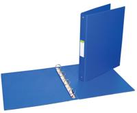 Ringmap voor ft A4, 4 ringen van 25 mm, uit PVC, blauw - thumbnail