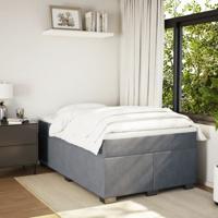 Boxspring met matras fluweel donkergrijs 120x200 cm - thumbnail