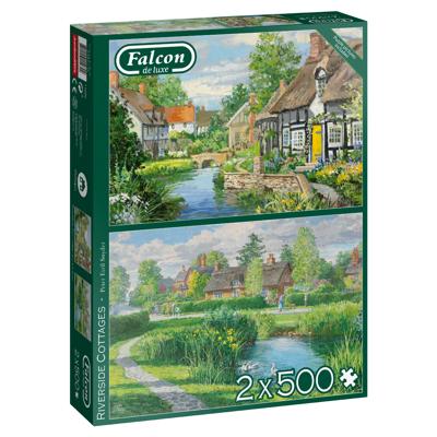 Falcon legpuzzel Riverside Cottages 2 x 500 stukjes Falcon legpuzzel Riverside Cottages 2 x 500 stukjes