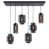 Highlight Hanglamp Fantasy Moderno 6 Lichts L 100 X B 35 Cm Rook Zwart - thumbnail