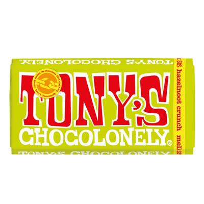 Tony&apos;s Chocolonely - Melk Hazelnoot Crunch - 180g