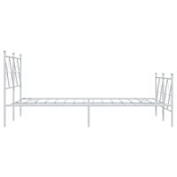 Bedframe met hoofd- en voeteneinde metaal wit 120 x 190 cm - thumbnail
