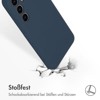Accezz Liquid Silicone Backcover Samsung Galaxy S24 Telefoonhoesje Blauw - thumbnail