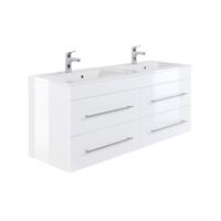 Wastafelkast Odin Wit 140 cm - thumbnail