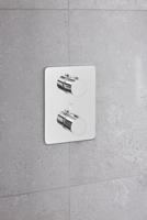 Ben Lavion Square C afbouwset voor 3-weg omstelling en thermostaat chroom - thumbnail