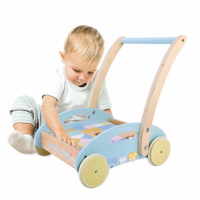 Rubo Toys Woezel en pip baby blokkenkar loopwagen - thumbnail