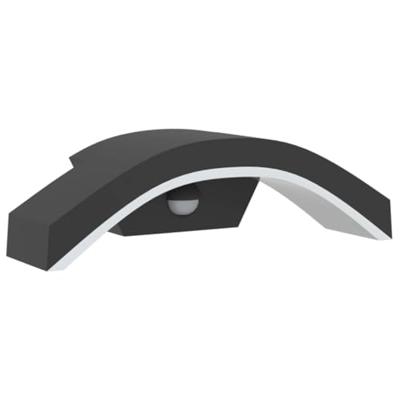 VidaXL Buitenwandlamp led met sensors gegoten aluminium zwart VidaXL Buitenwandlamp led met sensors gegoten aluminium zwart