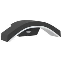 VidaXL Buitenwandlamp led met sensors gegoten aluminium zwart - thumbnail