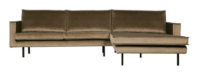 WOOOD Rodeo bank chaise longue rechts velvet Taupe