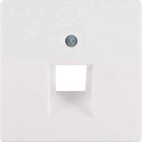 Berker Q1 centraalplaat voor RJ45 UAE doos enkelvoudig polarwit - thumbnail