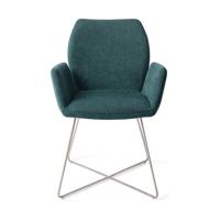 Jesper Home Eetkamerstoel 'Misaki' Cross Steel, kleur Merry Mermaid - thumbnail