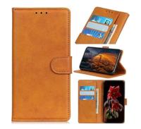 Casecentive Leren Wallet case met sluiting iPhone 13 tan - thumbnail