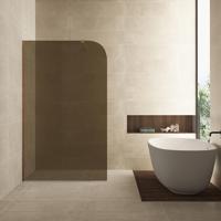 Inloopdouche Wiesbaden Curvea 120x200 cm 8 mm Nano Vintage Brons Glas - thumbnail