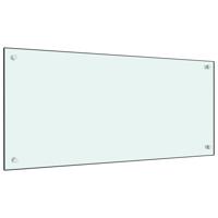 VidaXL Spatscherm keuken 90x40 cm gehard glas wit - thumbnail