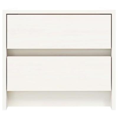 Nachtkastjes 2 st 40x31x35,5 cm massief grenenhout wit Nachtkastjes 2 st 40x31x35,5 cm massief grenenhout wit