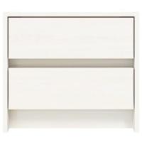 Nachtkastjes 2 st 40x31x35,5 cm massief grenenhout wit - thumbnail