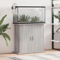 VidaXL Aquariumstandaard 81x36x73 cm bewerkt hout grijs sonoma eiken - thumbnail
