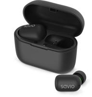 Savio TWS-09 IPX5 hoofdtelefoon/headset Draadloos Hoofdtelefoons In-ear Muziek Bluetooth Zwart - thumbnail
