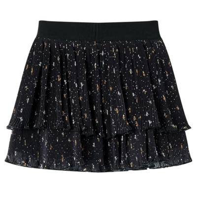 Kinderrokje met gelaagde ruches 104 zwart