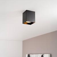 Astra nero by LUSENZ - Kubusvormige opbouwspot in volledig matzwart design met enkele lichtbron - thumbnail