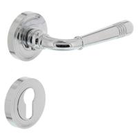 Intersteel Deurkruk Helena op rozet met profielcilinderrozetten - chroom - thumbnail