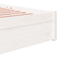Bedframe massief hout wit 140x200 cm - thumbnail