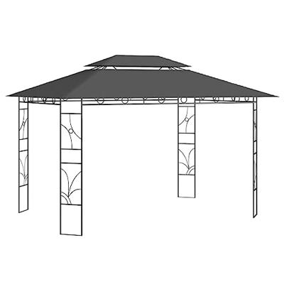 VidaXL Prieel 160 g/m² 4x3x2,7 m antracietkleurig