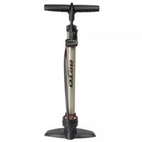 BETO Hogedrukpomp met meter met dubbele kop - staal - titanium/grijs - thumbnail