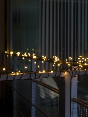 Konstsmide 3813-100 Micro-lichtketting Buiten Energielabel: E (A - G) werkt op het lichtnet Aantal lampen 200 LED Warmwit Verlichte lengte: 31.84 m