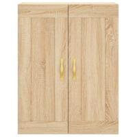 Hangkasten 2 st bewerkt hout sonoma eikenkleurig - thumbnail