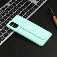 Voor Galaxy A51 Shockproof Solid Color TPU Case met polsband (Mint Green) - thumbnail
