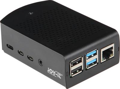 Joy-it rb-alucasep4+06 SBC-behuizing Geschikt voor serie: Raspberry Pi® Met bevestigingslasplaat Zwart Joy-it rb-alucasep4+06 SBC-behuizing Geschikt voor serie: Raspberry Pi® Met bevestigingslasplaat Zwart
