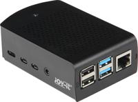 Joy-it rb-alucasep4+06 SBC-behuizing Geschikt voor serie: Raspberry Pi® Met bevestigingslasplaat Zwart - thumbnail
