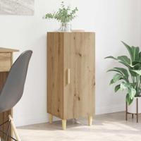 Dressoir artisanaal eikenkleurig 34.5 x 34 x 90 cm Bewerkt hout - thumbnail