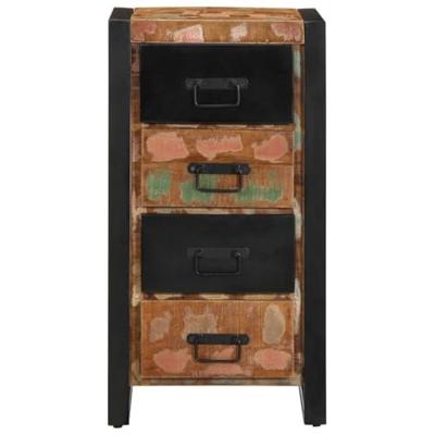 Ladekast 40x40x90 cm massief gerecycled hout meerkleurig Ladekast 40x40x90 cm massief gerecycled hout meerkleurig