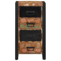 Ladekast 40x40x90 cm massief gerecycled hout meerkleurig - thumbnail