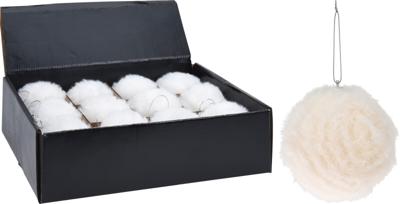Kerstbal met bont 100mm wit Nampook - Nampook Kerstbal met bont 100mm wit Nampook - Nampook
