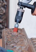 Wolfcraft Nylon-penseelborstel | Rood | 6-kant schacht | Ø25mm | 1 stuk - 1510000 - thumbnail