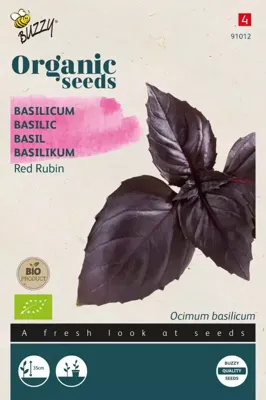 Organic Basilicum Red Rubin (Bio) zaden Buzzy - Buzzy Organic Basilicum Red Rubin (Bio) zaden Buzzy - Buzzy