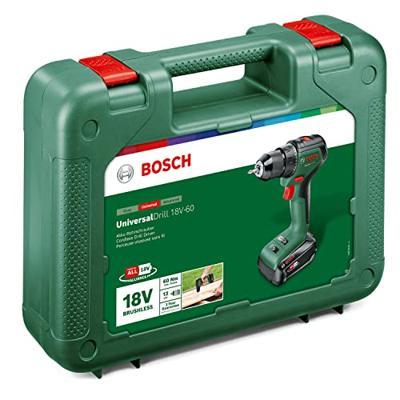 Bosch Groen UniversalDrill 18V-60 | Accuschroefboormachine met twee standen | Incl. Accu en Lader - 06039D7001