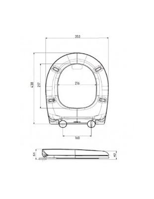 Toiletbril Prhie volga Wit