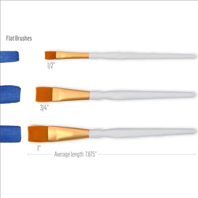 FolkArt • brown nylon brush set 3pcs