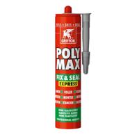 Griffon montagelijm - PolyMax Fix & Seal Express - 425 gram koker - grijs - thumbnail